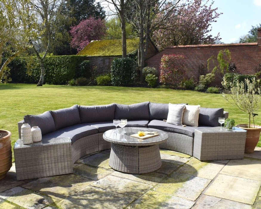 The Malibu Rattan Semi Circle Modular Sofa Suite