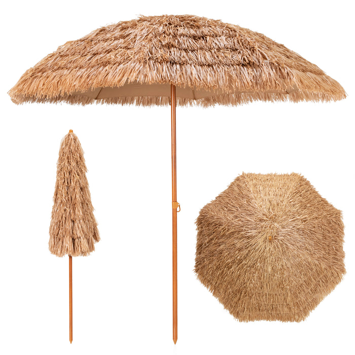 205 cm Thatched Tiki Patio Umbrella