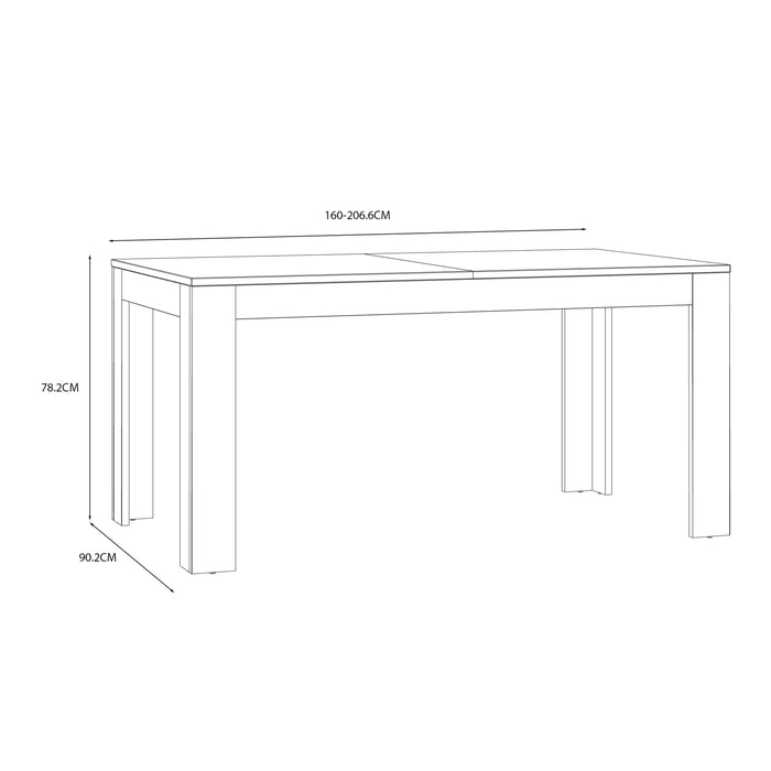 Bohol Extending Dining Table in Riviera Oak/Grey Oak