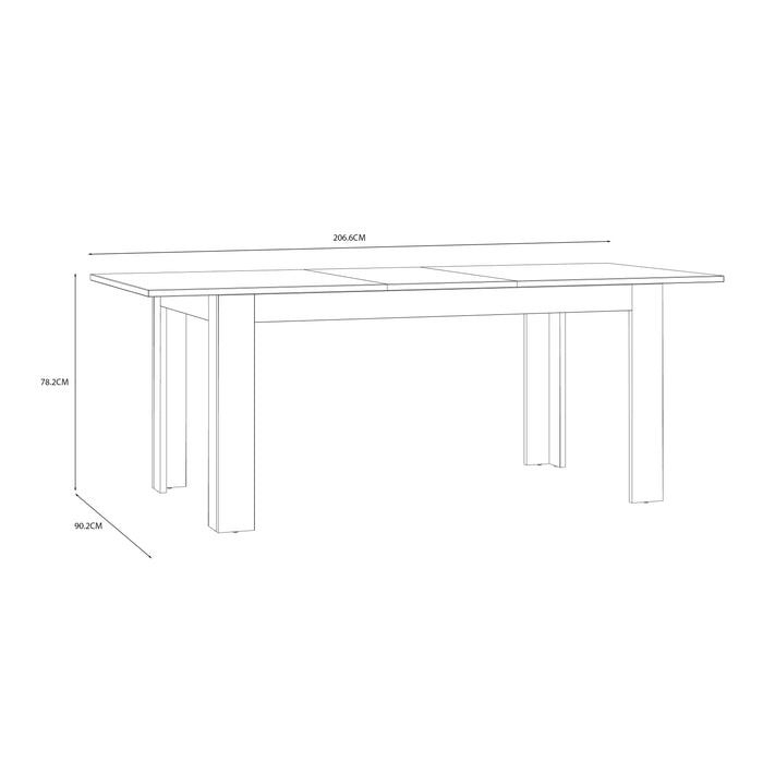 Bohol Extending Dining Table in Riviera Oak/Grey Oak