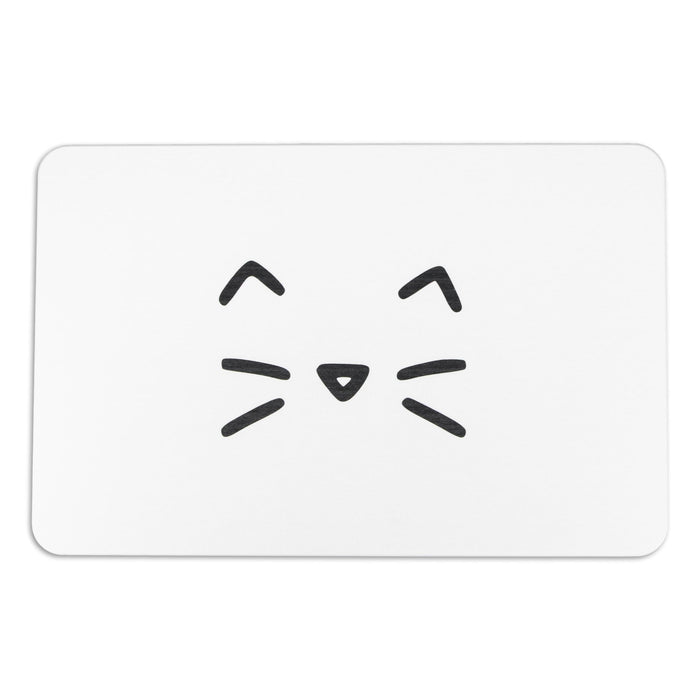 Cat White Stone Non Slip Bath Mat