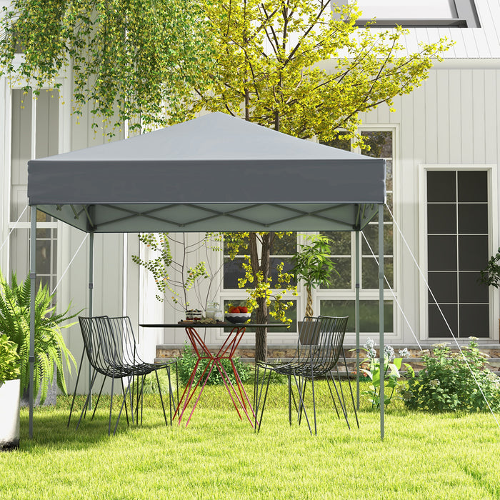 198 x 198 cm Outdoor Pop-up Canopy with Adjustable Height