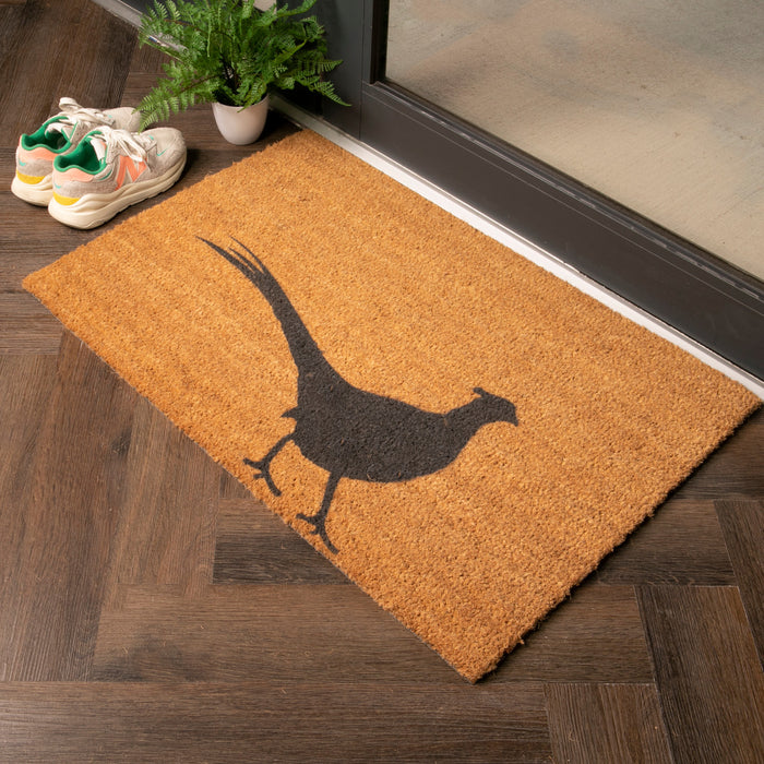 Country Pheasant Large Grey Doormat