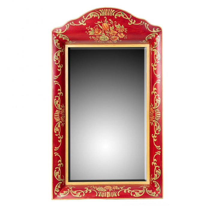 GBO-2310-R - Red Floral Design Mirror