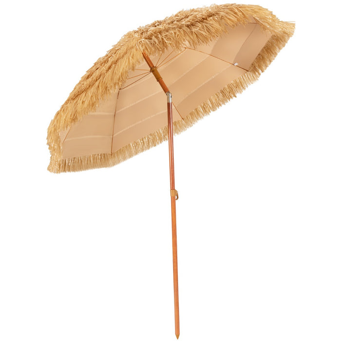1.8m Portable Thatched Tiki Beach Umbrella