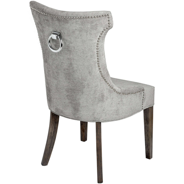 Silver High Wing Ring Backed Dining Chair - Furnishing Horizon
