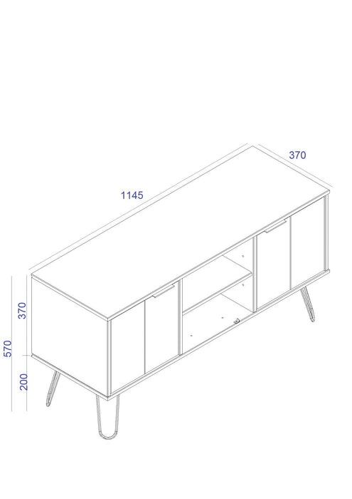 Augusta Grey 2 door flat screen TV unit