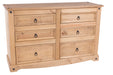 Corona 3+3 drawer wide chest 