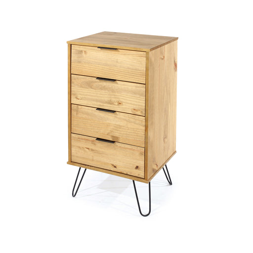 Augusta Pine 4 drawer narrow chest of drawers