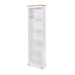 Corona White tall narrow bookcase