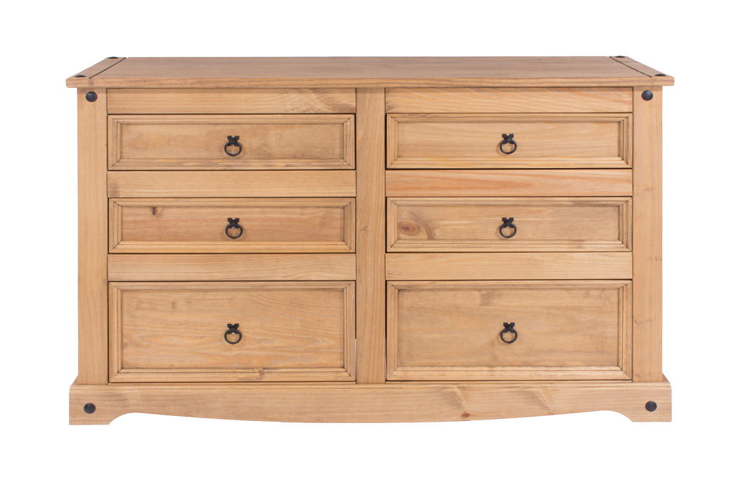 Corona 3+3 drawer wide chest 