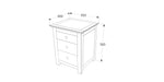 Nairn 3 drawer bedside cabinet