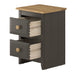 Capri Carbon 2 drawer petite bedside cabinet