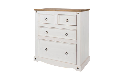 Corona White 2+2 drawer chest 