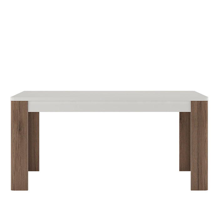 Toronto 160 cm Dining Table In White and Oak