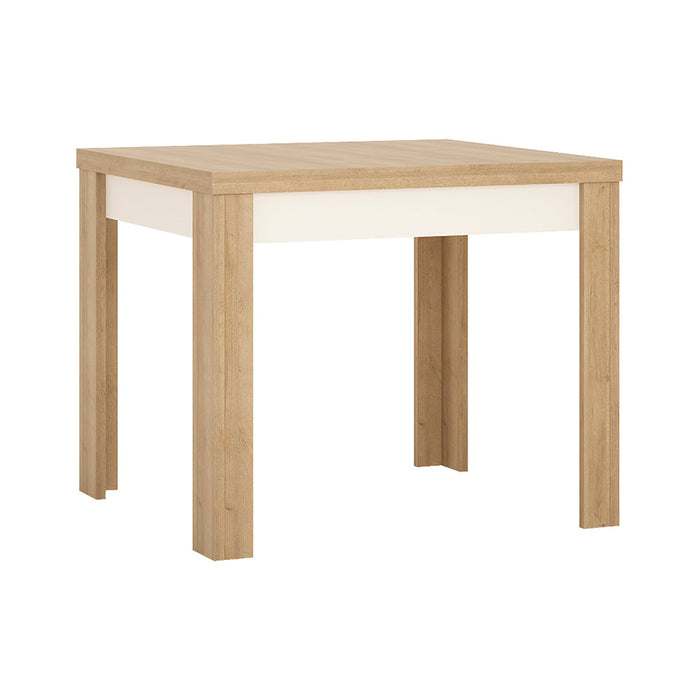 Lyon Small extending dining table 90/180cm in Riviera Oak/White High Gloss