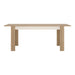 Lyon Large extending dining table 160/200 cm in Riviera Oak/White High Gloss