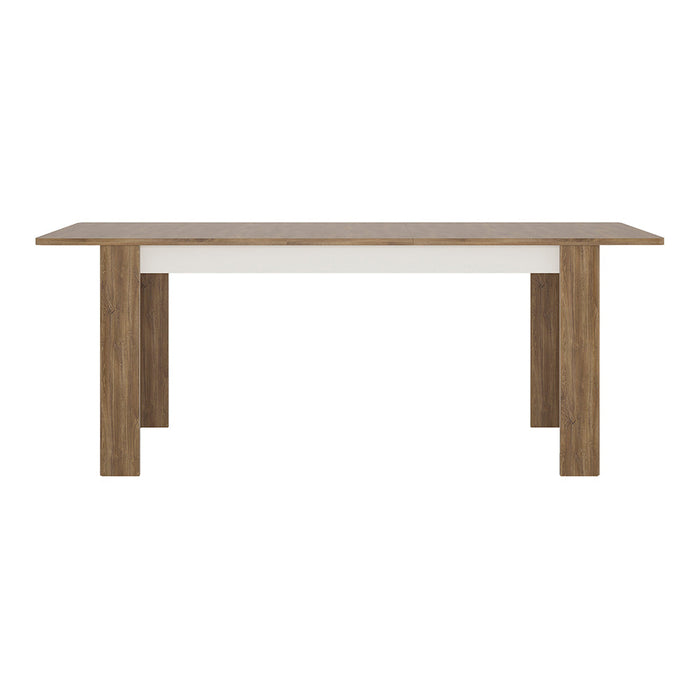 Toledo extending dining table in White and Oak