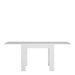 Lyon Small extending Dining Table 90/180 cm in White and High Gloss