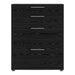 Prima Office Storage With 2 Drawers + 2 File Drawers In Black Woodgrain