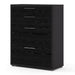 Prima Office Storage With 2 Drawers + 2 File Drawers In Black Woodgrain