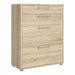 Prima Office Storage With 2 Drawers + 2 File Drawers In Oak