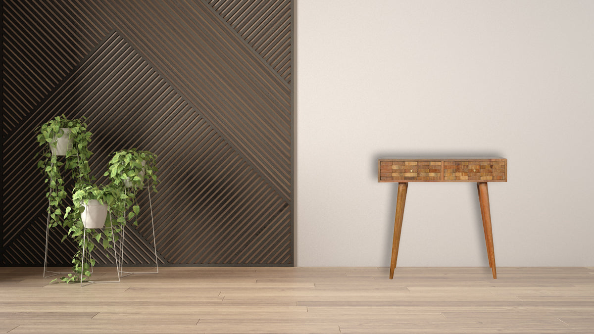 Tile Carved Console Table