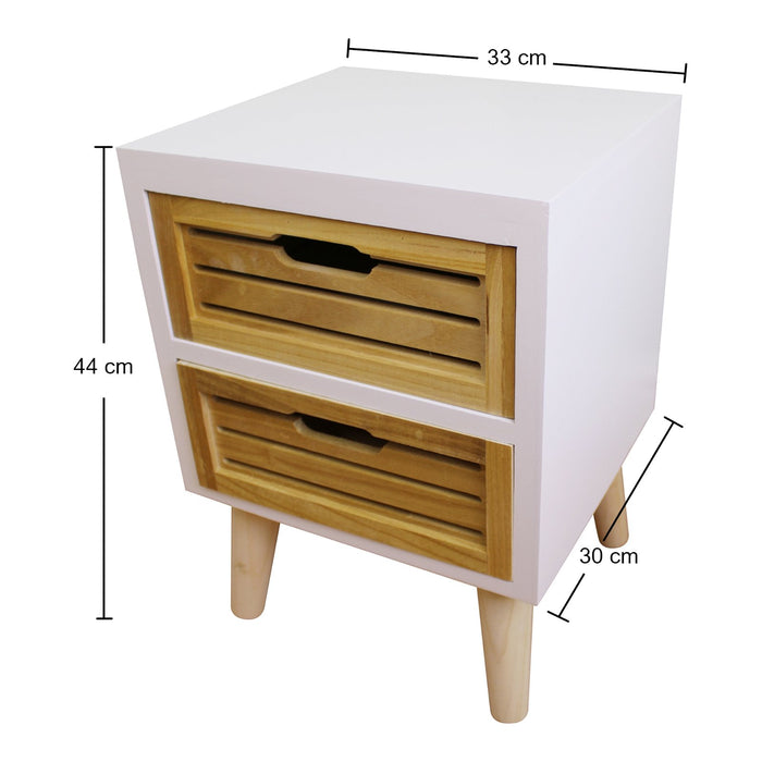 Compact 2 Drawer Unit with Removable Legs