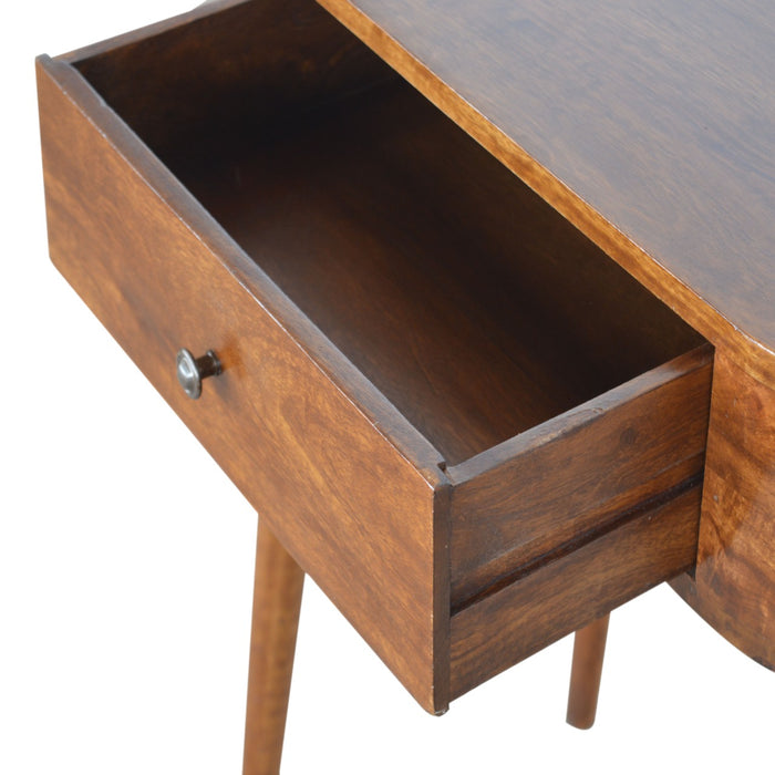 Chestnut Rounded Small Console Table